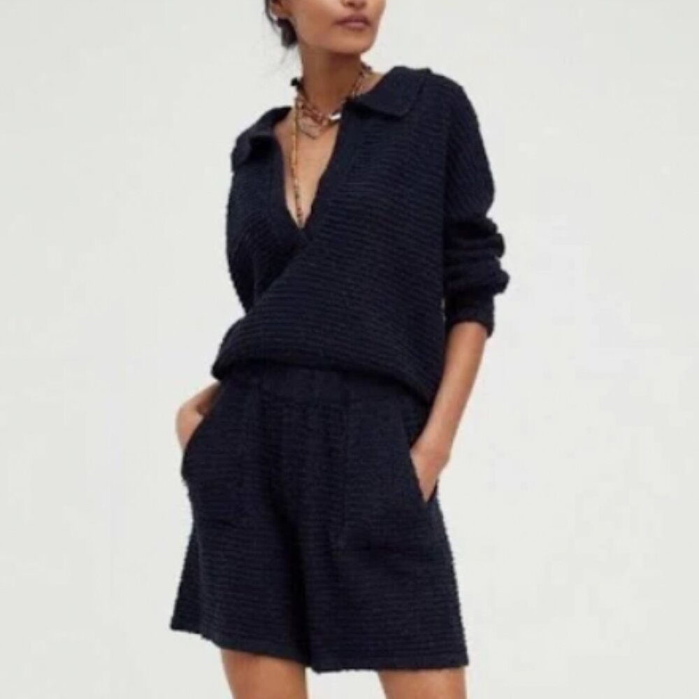 Free People Carter Sweater Set, black size S